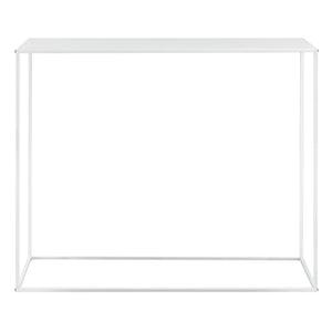 [en.casa] Tavolo a Consolle da Ingresso/Soggiorno/Corridoio 95 x 110 x 32 cm Mobile di Appoggio in Metallo - Bianco