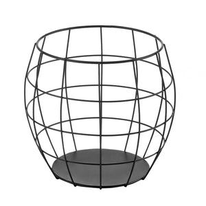 Kit de 3 Tables Gigognes Neman Paniers Métal Plusieurs Tailles Noir [en.casa]