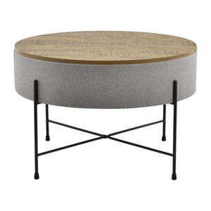 Table Basse avec Plateau Amovible Tauranga Effet Noyer Gris Noir 40 x 60 cm [en.casa]