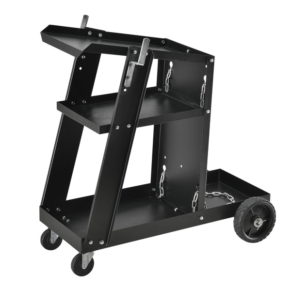 Carrello Porta Saldatrice con 3 Ripiani e Portabombola in Acciaio pro.tec.