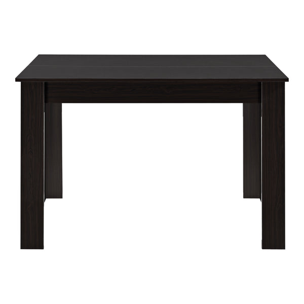 Table de Salle à Manger Skien pour 4 Personnes 117 x 76 x 74 cm Effet Noyer Foncé Brillant [en.casa]