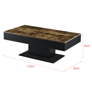Couchtisch Lünen Holzoptik/Schwarz [en.casa]