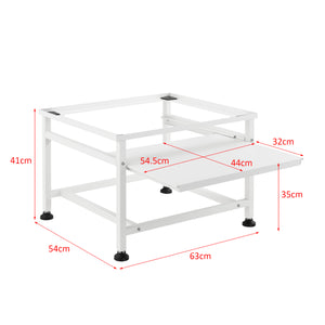 Socle avec Étagère Extensible pour Machine à Laver 63 x 54 x 41 cm Blanc [en.casa]