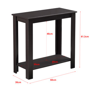Table Basse de Salon Chur 61,3 x 60 x 30 cm Marron Foncé [en.casa]