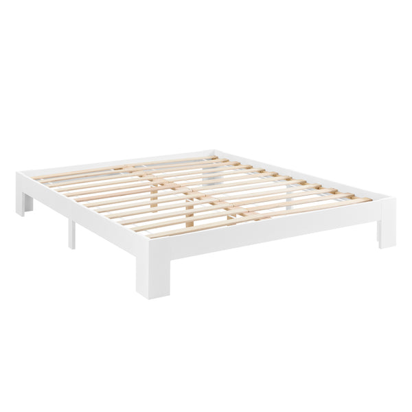 Letto in Legno di Pino con Materasso a Schiuma Fredda 90/100/120/140/160/180 x 200 cm Letto Singolo/Francese/Matrimoniale in Design Minimal - Vari Colori