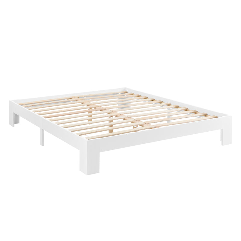 Schizzo in scala Letto in Legno di Pino con Materasso a Schiuma Fredda 90/100/120/140/160/180 x 200 cm Letto Singolo/Francese/Matrimoniale in Design Minimal - Vari Colori