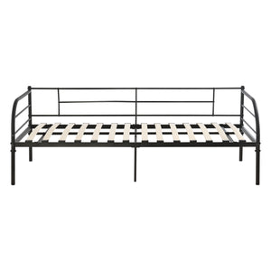 Cadre de Lit Métallique avec Matelas 90x200 cm Noir [en.casa]