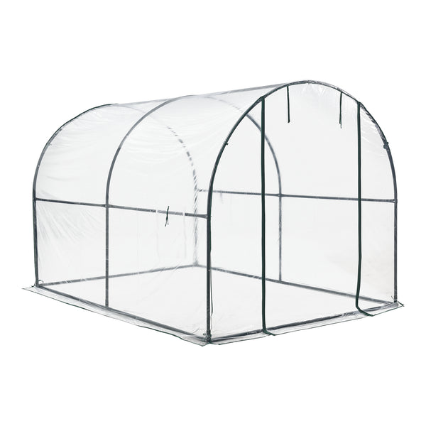 Gewächshaustunnel Grünwald 200x300x190cm PVC Transparent [en.casa]