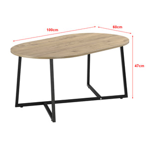 Couchtisch Valdemarsvik 100x60x47cm Eiche-Optik [en.casa]