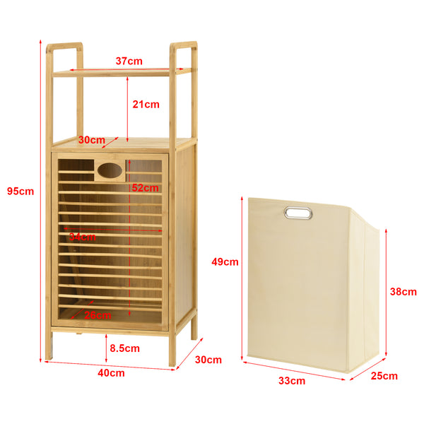 Bambus Wäscheregal Rendalen 40x30x95 cm [en.casa]