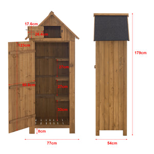 Abri de Jardin à Toit Bitumé Ottrott Range-Bûches en Bois 179 x 77 x 54 cm [en.casa]