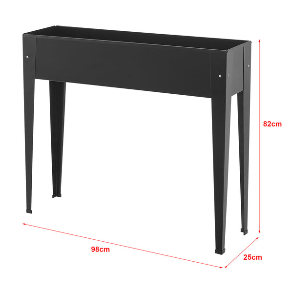 Hochbeet Lelystad 98x25x82cm Stahl Anthrazit [en.casa]
