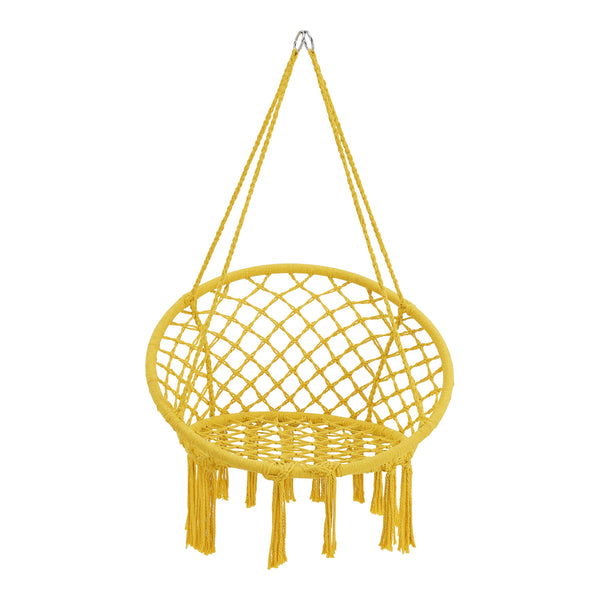 Poltrona Sospesa 'Jaina' per Interno / Esterno, Carico max. 120 kg - Giallo [en.casa.]