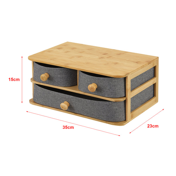 Organisateur de bureau Mäntsälä à 3 tiroirs 15 x 35 x 23 cm [en.casa]