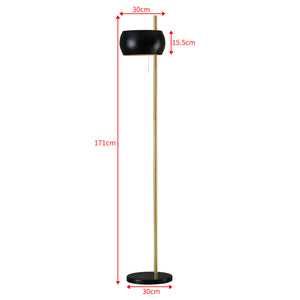 Stehlampe Luton Schwarz/Gold [lux.pro]