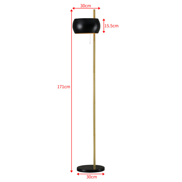 Stehlampe Luton Schwarz/Gold [lux.pro]