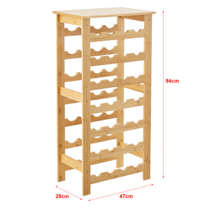 Casier à bouteilles Äänekoski 28 emplacements sur 7 niveaux 94 x 47 x 29 cm [en.casa]
