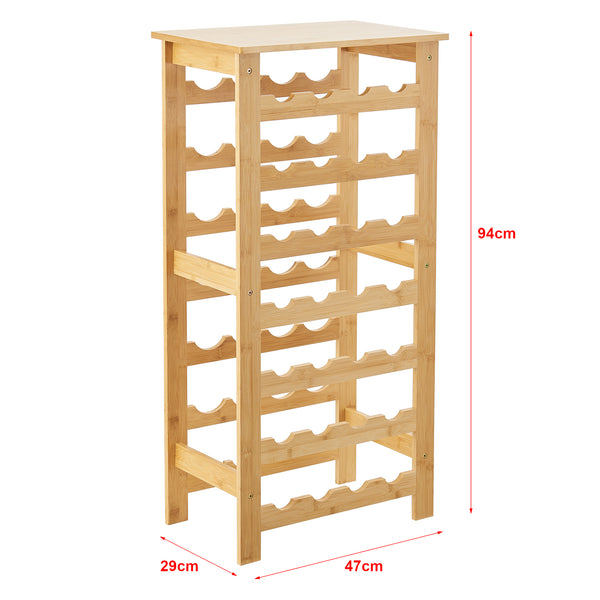 Casier à bouteilles Äänekoski 28 emplacements sur 7 niveaux 94 x 47 x 29 cm [en.casa]