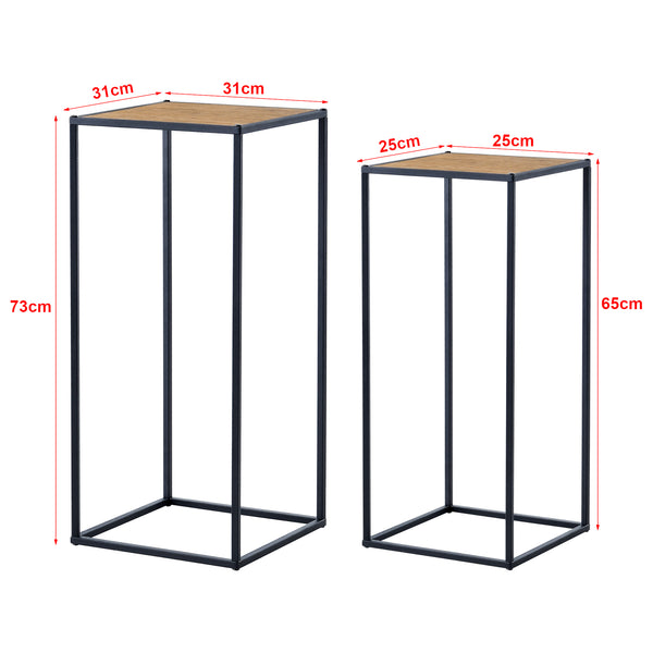 Beistelltische Gamleby im 2er Set Satztisch Holz-Optik [en.casa]