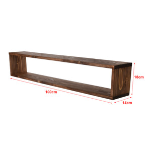 Lot de 3 étagères murales Næstved 100 x 14 x 18 cm pin lasuré [en.casa]
