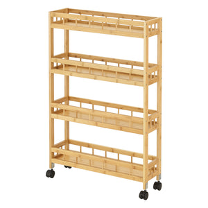 Chariot de rangement Pyhäjoki à 4 niveaux 96 x 60 x 18 cm [en.casa]