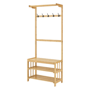 Meuble d'entrée Tornio portemanteau avec banc 168 x 70 x 35 cm [en.casa]