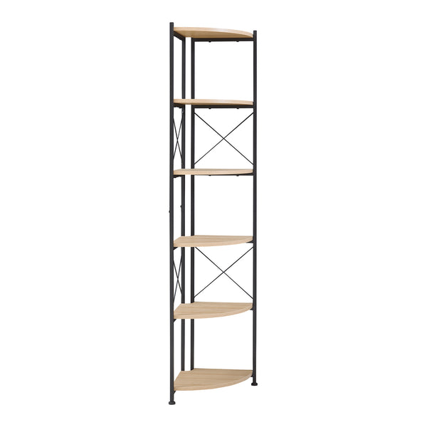 Étagère à plantes Ulfborg 6 niveaux 160 x 30 x 30 cm effet bois noir [en.casa]
