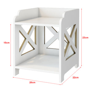 Organisateur de maquillage Struer 23 x 20 x 22 cm blanc [en.casa]