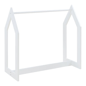 Stand Appendiabiti Værløse per Bambini Porta Abiti a Forma di Casetta 78x75x35 cm Bianco [en.casa] 