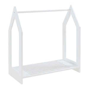 Portant à vêtements Langeskov de forme cabane pour enfant 78 x 75 x 35 cm blanc [en.casa]