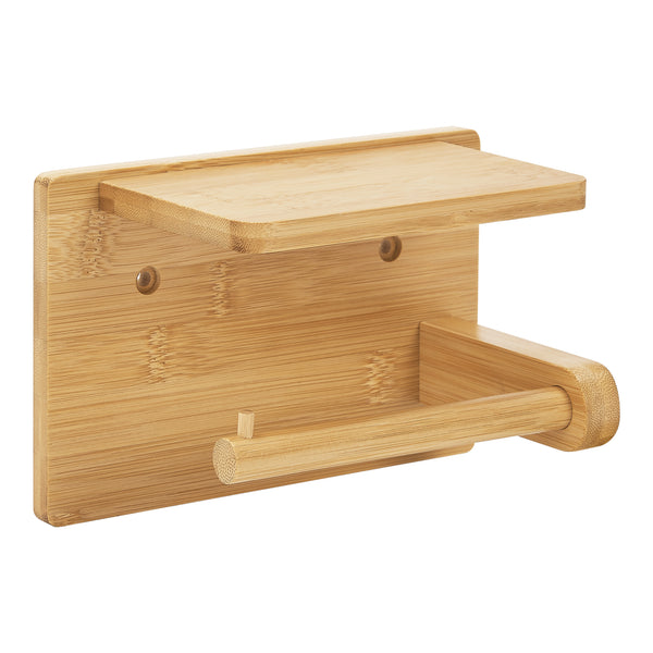 Toilettenpapierhalter Vallentuna Bambus [en.casa]