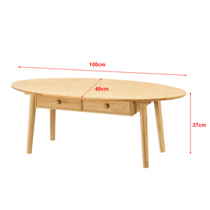 Table basse Harboøre bambou 37 x 100 x 48 cm [en.casa]