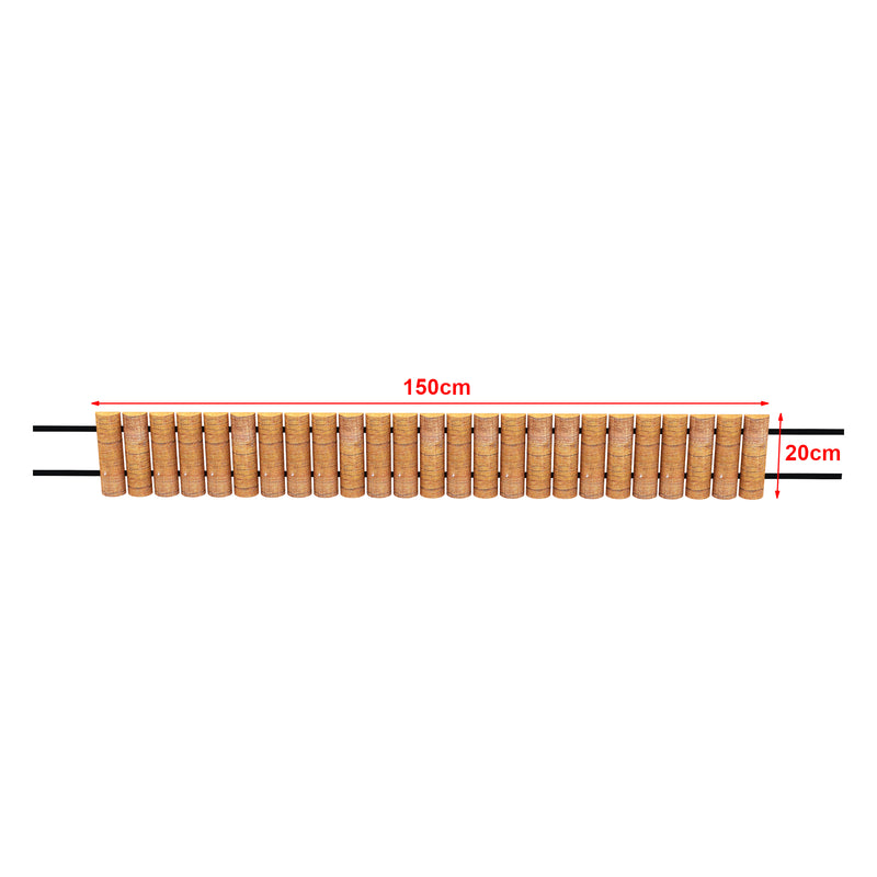 Schizzo in scala Bordura per Aiuola a Rotolo da 150 cm Alta 20 cm Bordo Flessibile in Legno Naturale [en.casa] 