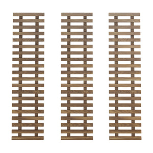 Set 'Herwijnen' di 3 Pareti Portapiante Pannelli in Legno di Pino Struttura a Doghe Tonalitá Scura Espositore per Piante Fioriera da Recinzione [en.casa]