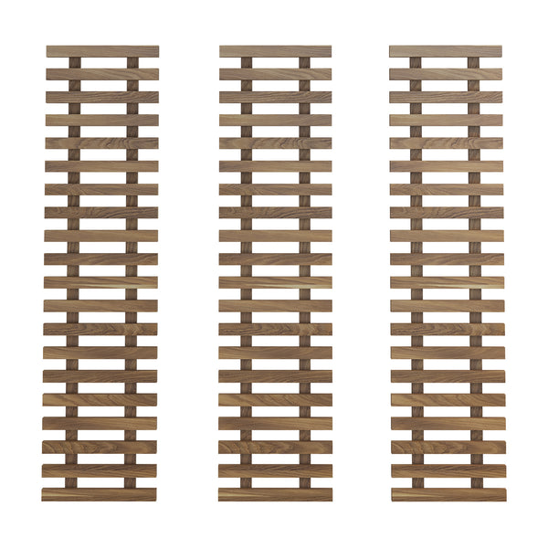 Set 'Herwijnen' di 3 Pareti Portapiante Pannelli in Legno di Pino Struttura a Doghe Tonalitá Scura Espositore per Piante Fioriera da Recinzione [en.casa]