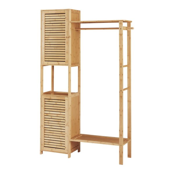 Portant à vêtements Oldsum bambou 164 x 99 x 29 cm naturel [en.casa]