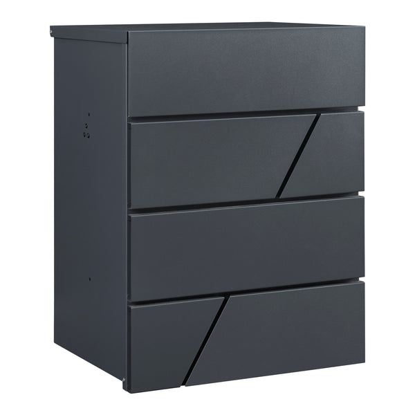 Cassetta Postale Søllerød a Muro per Pacchi 58 x 44 x 35 cm Antracite [en.casa]