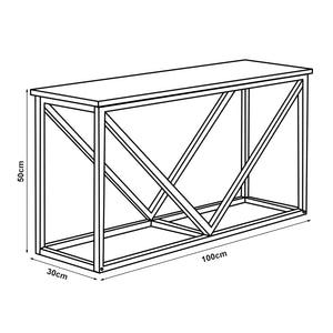 Kaminholzregal Vaasa mit Sitzfläche 100x30x50cm [en.casa]