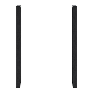 Set de 2 pieds de table Kauniainen acier 87 x 27 x 4 cm noir [en.casa]