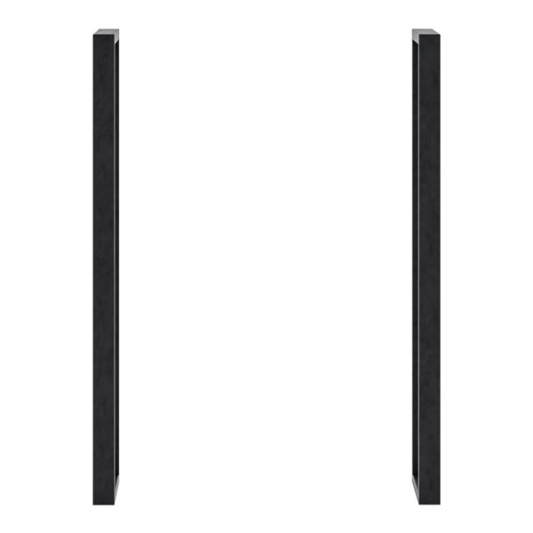 Set de 2 pieds de table Kauniainen acier 87 x 27 x 4 cm noir [en.casa]