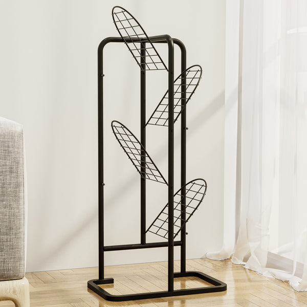Blumenständer Pedersöre 83x52x25cm Schwarz [en.casa]