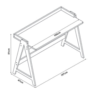 Bureau Härryda bambou 107 x 47 x 81 cm naturel [en.casa]