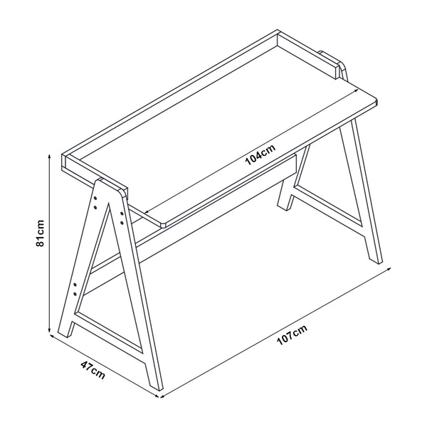 Bureau Härryda bambou 107 x 47 x 81 cm naturel [en.casa]