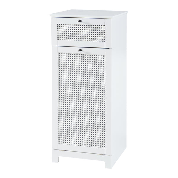 Wäscheschrank Karlsøy 90x38x40cm Weiß [en.casa]