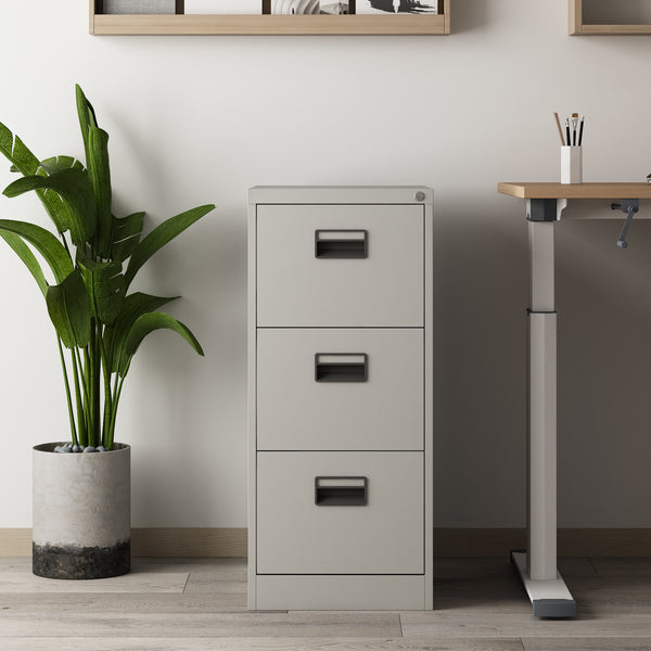 Caisson de bureau Rääkkylä acier 103 x 45 x 62 cm gris [en.casa]