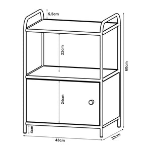 Beistelltisch Gulen Schwarz/Eiche-Optik [en.casa]