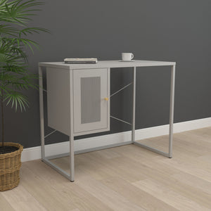 Bureau Sund acier 75 x 100 x 50 cm gris [en.casa]