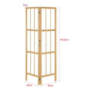 Portemanteau pliable Hyllestad bambou 166 x 92 x 8 cm naturel [en.casa]