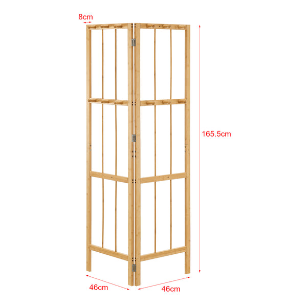 Portemanteau pliable Hyllestad bambou 166 x 92 x 8 cm naturel [en.casa]