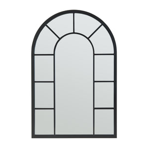 Specchio da Parete Enonkoski 90 x 60 cm Forma Arcuata Nero [en.casa] 